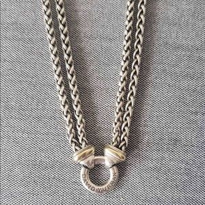 David Yurman double wheat necklace